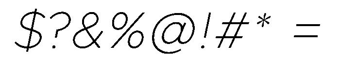 Clarity City 100italic Font OTHER CHARS