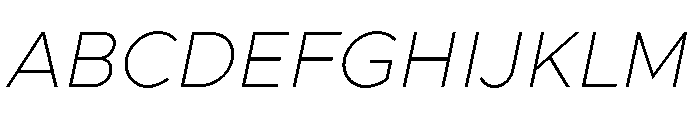 Clarity City 100italic Font UPPERCASE
