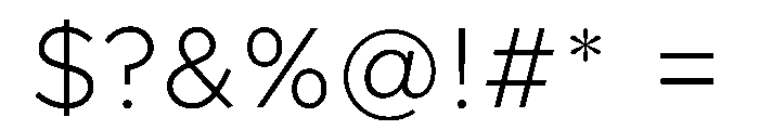 Clarity City 200 Font OTHER CHARS