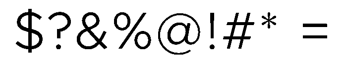 Clarity City 300 Font OTHER CHARS