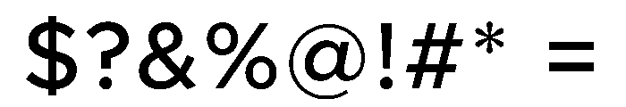Clarity City 500 Font OTHER CHARS