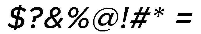 Clarity City 500italic Font OTHER CHARS