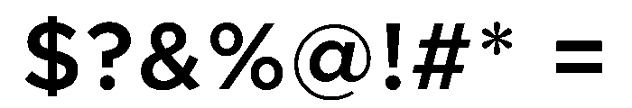 Clarity City 600 Font OTHER CHARS
