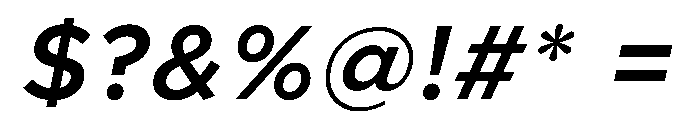 Clarity City 600italic Font OTHER CHARS