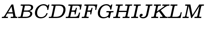 Clarendon Light Wide Oblique Font UPPERCASE