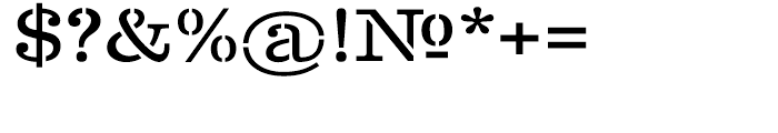 Clarendon Wide Stencil Regular Font OTHER CHARS