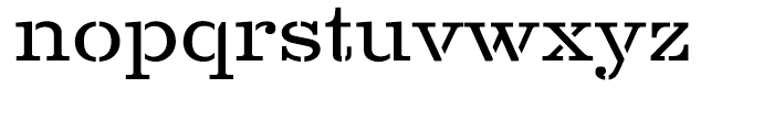 Clarendon Wide Stencil Regular Font LOWERCASE