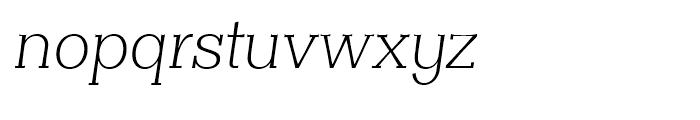 Clasica Slab Light Italic Font LOWERCASE