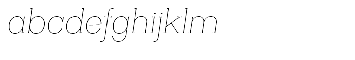 Clasica Slab Thin Italic Font LOWERCASE
