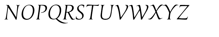 Classica Light Italic Font UPPERCASE
