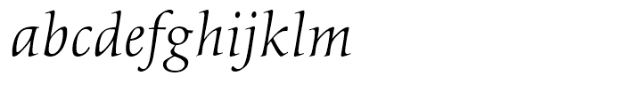 Classica Light Italic Font LOWERCASE