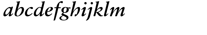 Classical Garamond Bold Italic Font LOWERCASE
