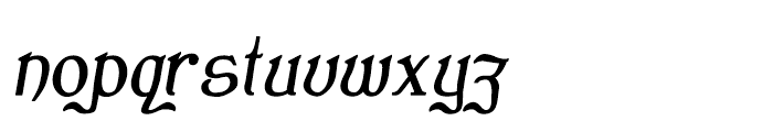 Clementhorpe Bold Italic Font LOWERCASE