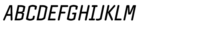Clicker Condensed Medium Italic Font UPPERCASE