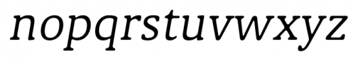 Classic XtraRound Light Italic Font LOWERCASE