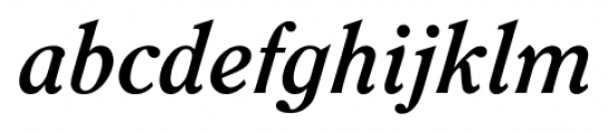 Clearface FS Medium Italic Font LOWERCASE