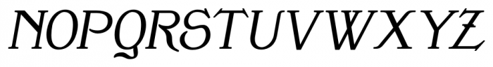 Clementhorpe Bold Italic Font UPPERCASE