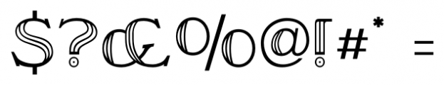 Cleveden Capitals Regular Font OTHER CHARS