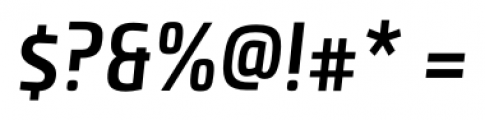 Clio Condensed SemiBold Oblique Font OTHER CHARS
