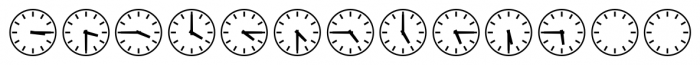 Clocktime Day Font UPPERCASE
