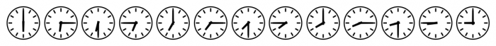 Clocktime Day Font LOWERCASE