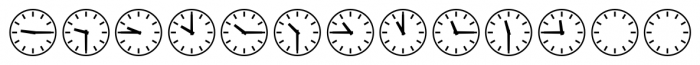Clocktime Day Font LOWERCASE