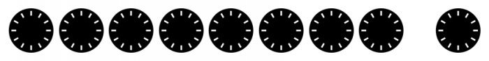 Clocktime Night Font OTHER CHARS
