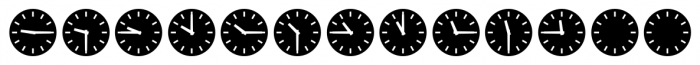 Clocktime Night Font LOWERCASE