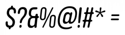 Clutch Sans Medium Oblique Font OTHER CHARS