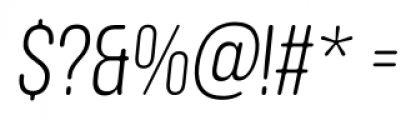 Clutch Sans Oblique Font OTHER CHARS