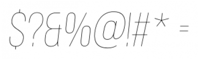 Clutch Sans Thin Oblique Font OTHER CHARS