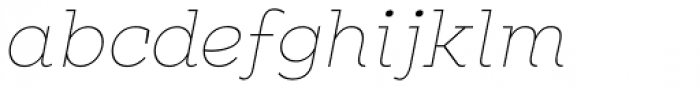 Clab Hairline Italic Font LOWERCASE
