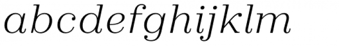 Claire Light Italic Font LOWERCASE