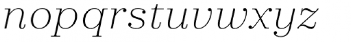 Claire Thin Italic Font LOWERCASE