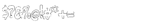 Claping Ballon Outline Font OTHER CHARS