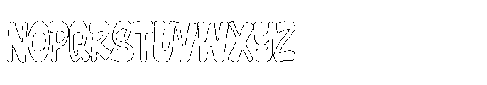 Claping Ballon Outline Font UPPERCASE