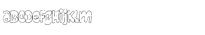 Claping Ballon Outline FONT