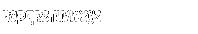 Claping Ballon Outline Font LOWERCASE