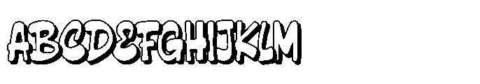 Claping Ballon Shadow Font UPPERCASE