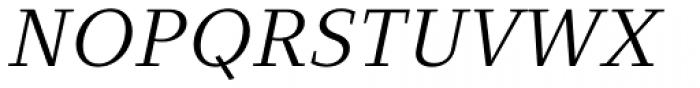 Clara Serif Book Italic Font UPPERCASE