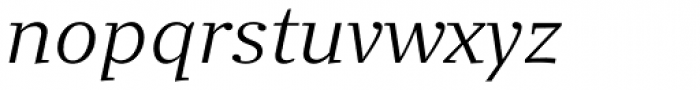 Clara Serif Book Italic Font LOWERCASE