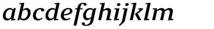 Clara Serif Medium Italic Font LOWERCASE