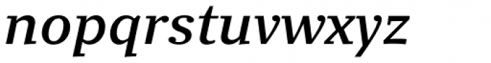 Clara Serif Medium Italic Font LOWERCASE