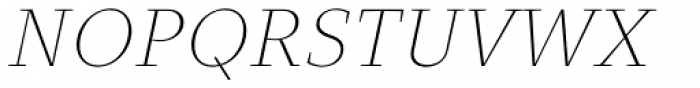 Clara Serif Thin Italic Font UPPERCASE