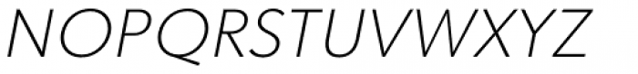 Clarika Geometric ExtraLight Italic Font UPPERCASE