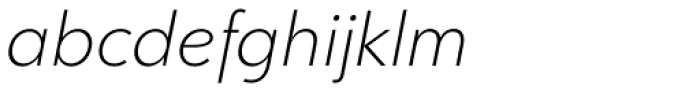 Clarika Geometric ExtraLight Italic Font LOWERCASE