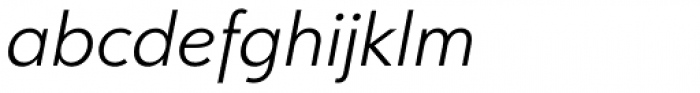 Clarika Geometric Light Italic Font LOWERCASE