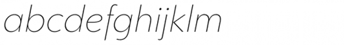 Clarika Geometric Thin Italic Font LOWERCASE
