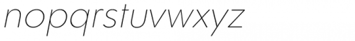Clarika Geometric Thin Italic Font LOWERCASE