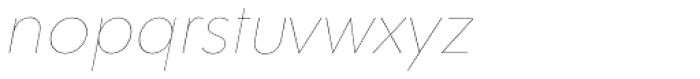 Clarika Geometric UltraThin Italic Font LOWERCASE